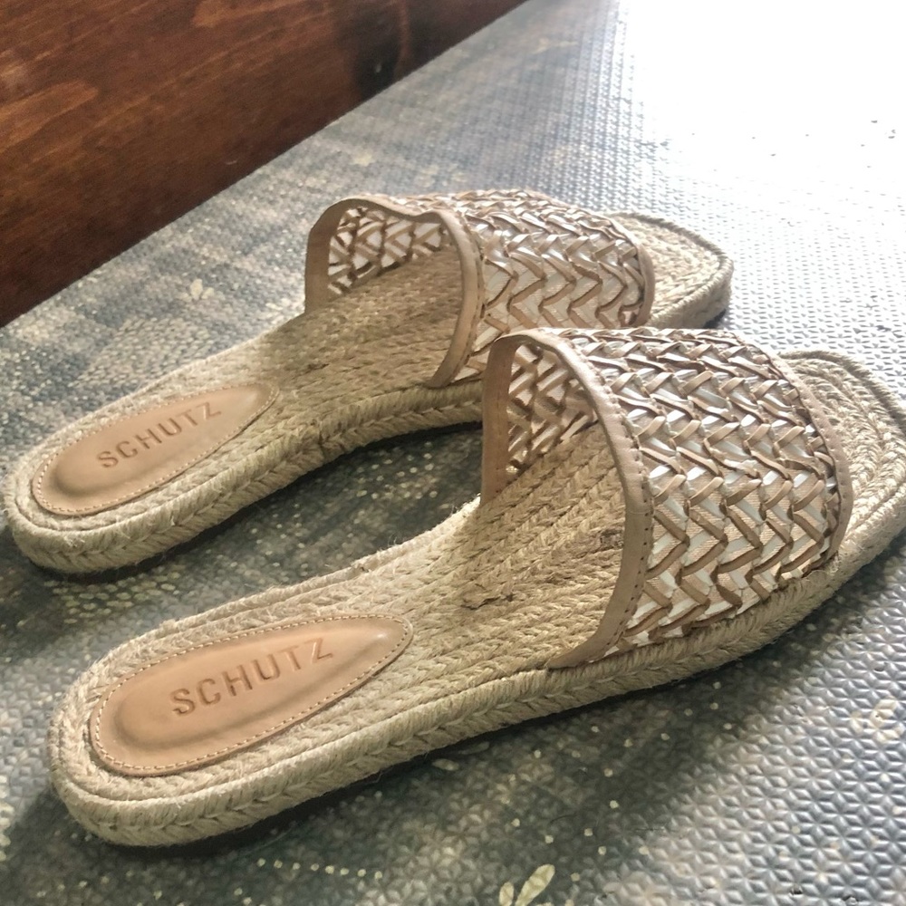 Schutz Raffia Sandals